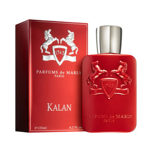 Parfums de Marly Kalan EDP 125ml red perfume bottle with silver cap and red box