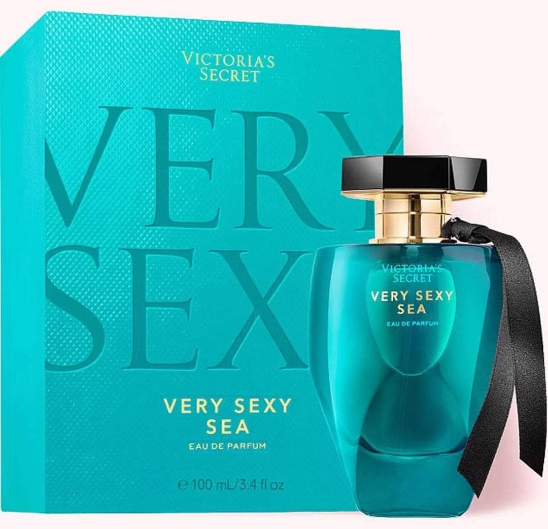 Victoria's Secret Very Sexy Sea Eau De Parfum Spray for Women 100ml 3.4 oz rich ocean turquoise glass bottle with black cap and box