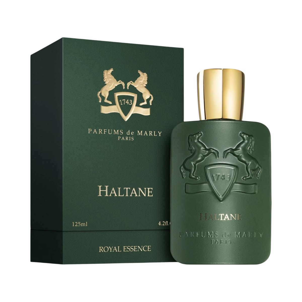Parfums de Marly Haltane EDP 125ml green perfume bottle with gold cap and green box for men